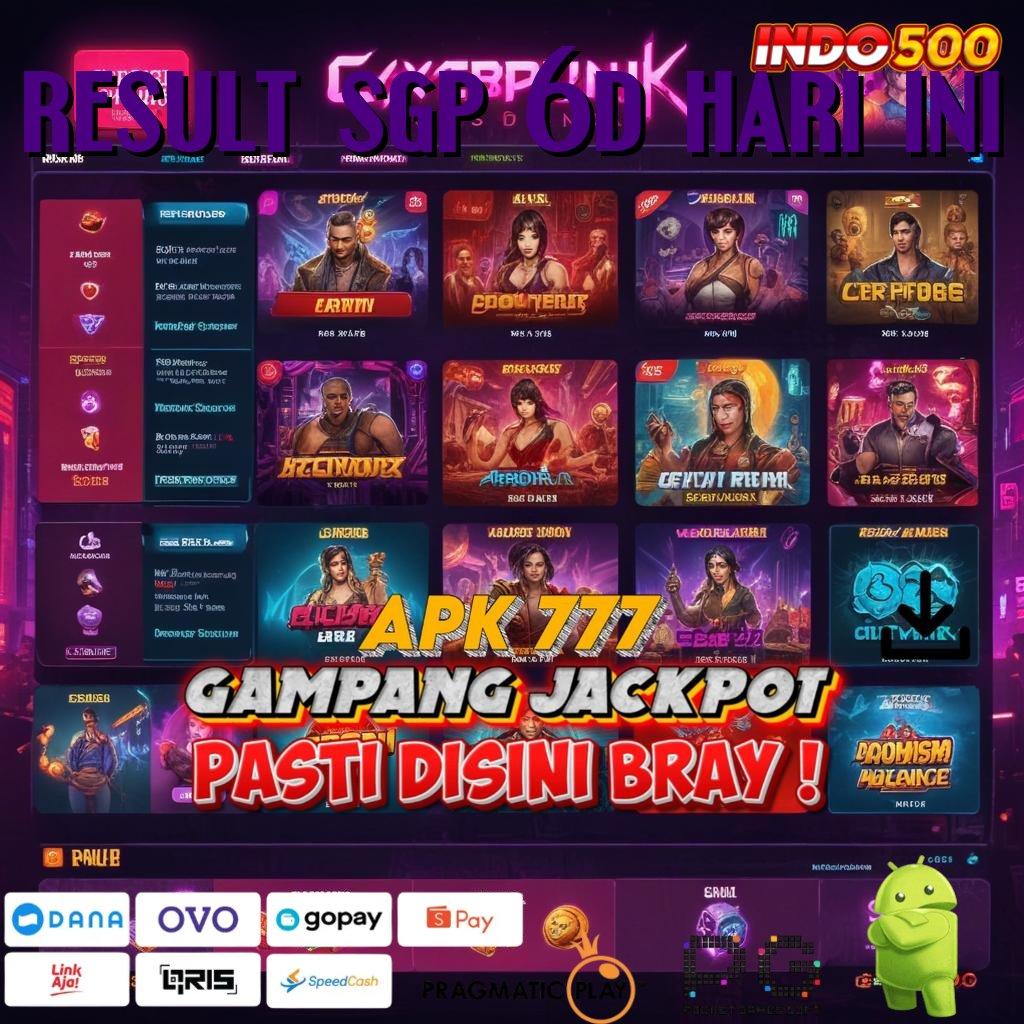 RESULT SGP 6D HARI INI Optimalkan Pola Baru Untuk Spin Dengan RTP Tinggi